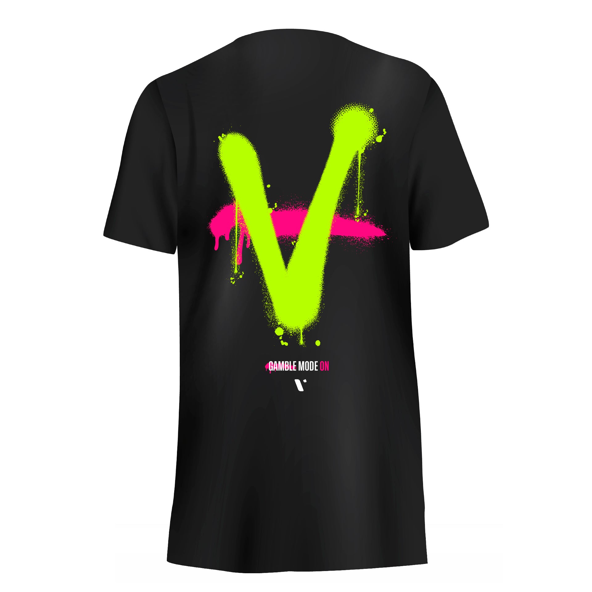 Camiseta Oversize Negra "V – Gamble Mode On"